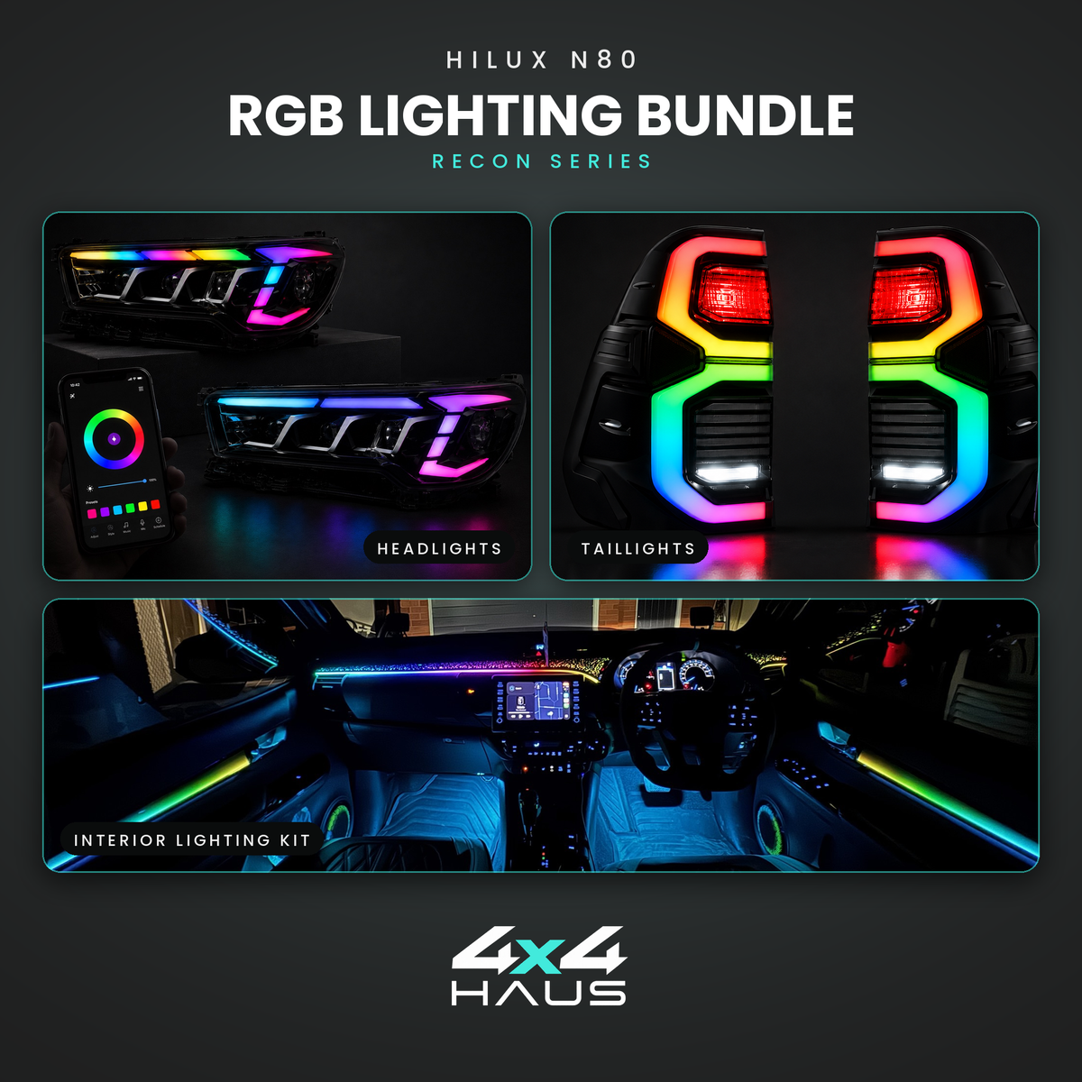 Hilux N80 RGB Lighting Bundle - Recon Series